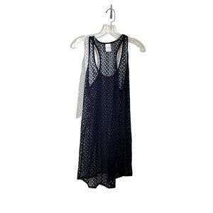 Xhilaration Black Lace Swim Cover Up